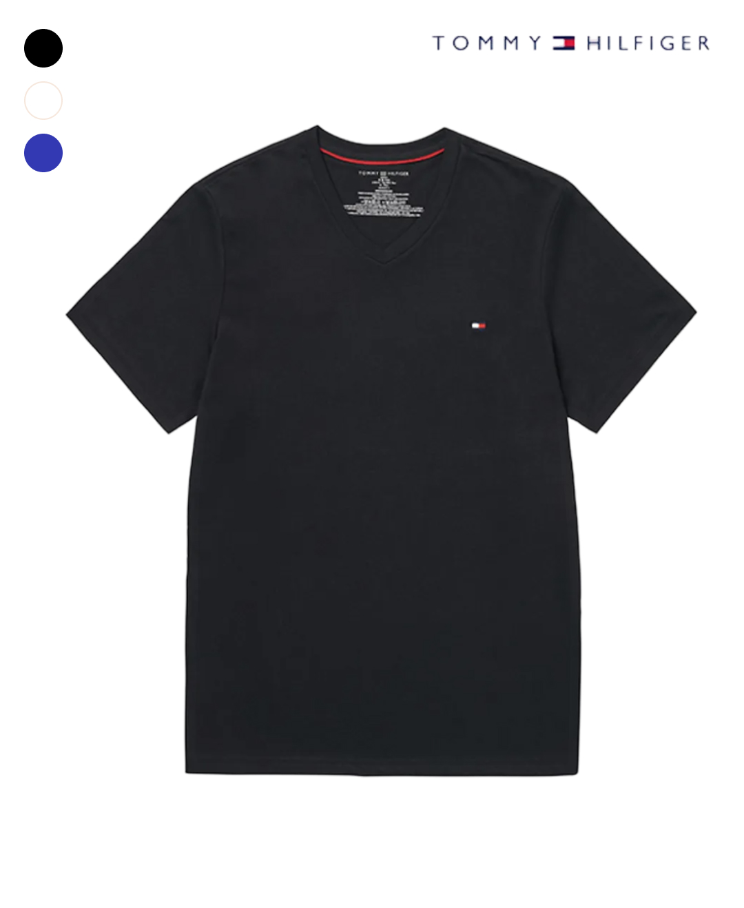 타미힐피거 TOMMY HILFIGER 09T3140 001 플래그 브이넥 공용 반팔티