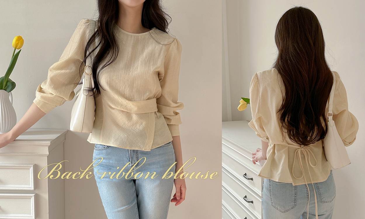 여성스러운 매력이 가득-
로맨틱한 백리본 블라우스