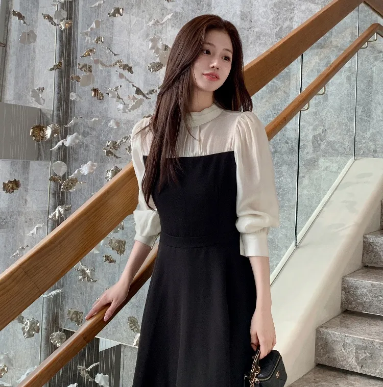 고급스러운 봄 하객룩
베르나 2기장 원피스-