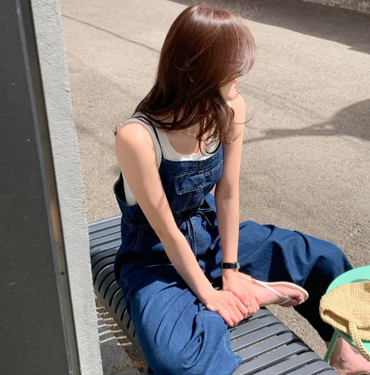 일상 탈출~풀악셀 밟아!
데님 오버롤 점프수트