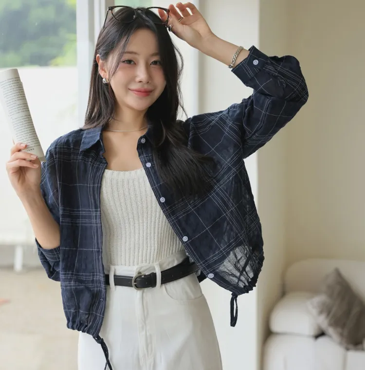 여름~가을 쌉가능!
린넨스트링 체크남방