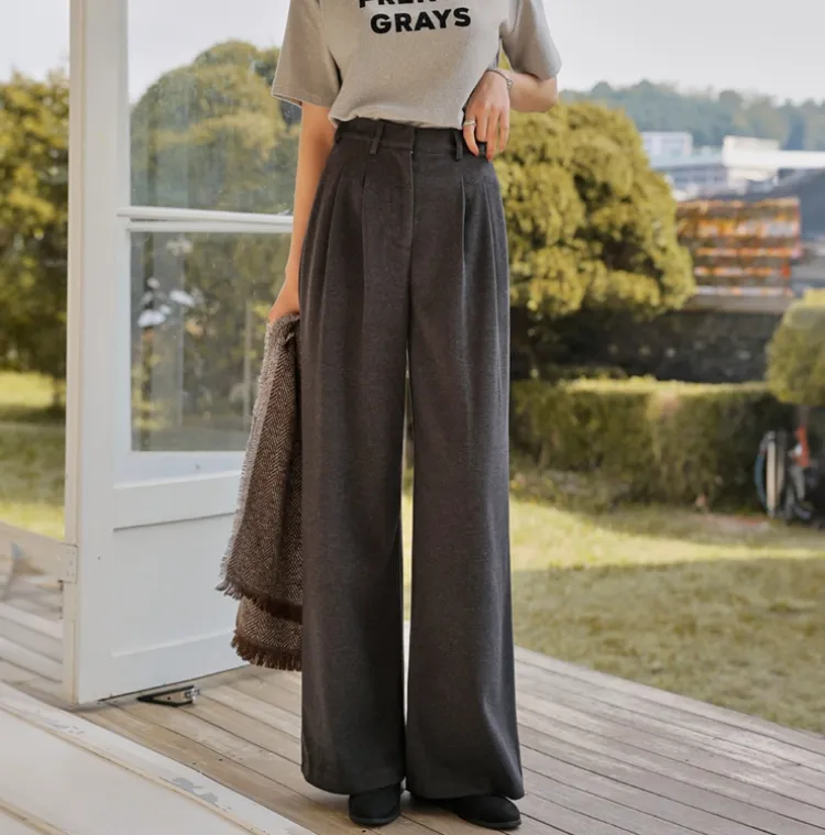 바지 유목민 이제 그만!
버튼조절핀턱 모직슬랙스