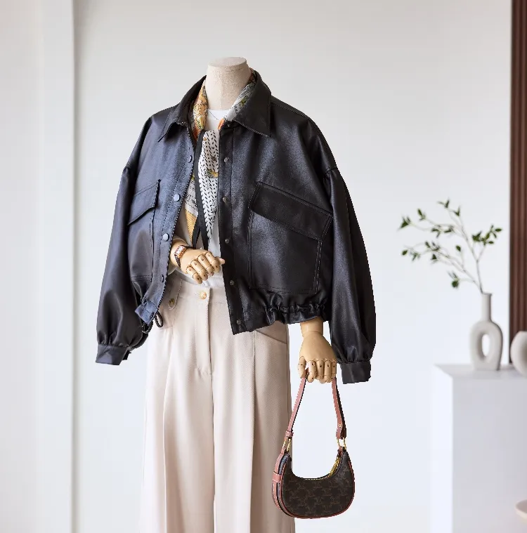 봄 아우터 추천
빅포켓 루즈핏 레더자켓