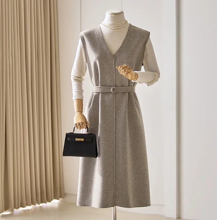 고급스러운 코디
벨트 슬리브리스 롱원피스