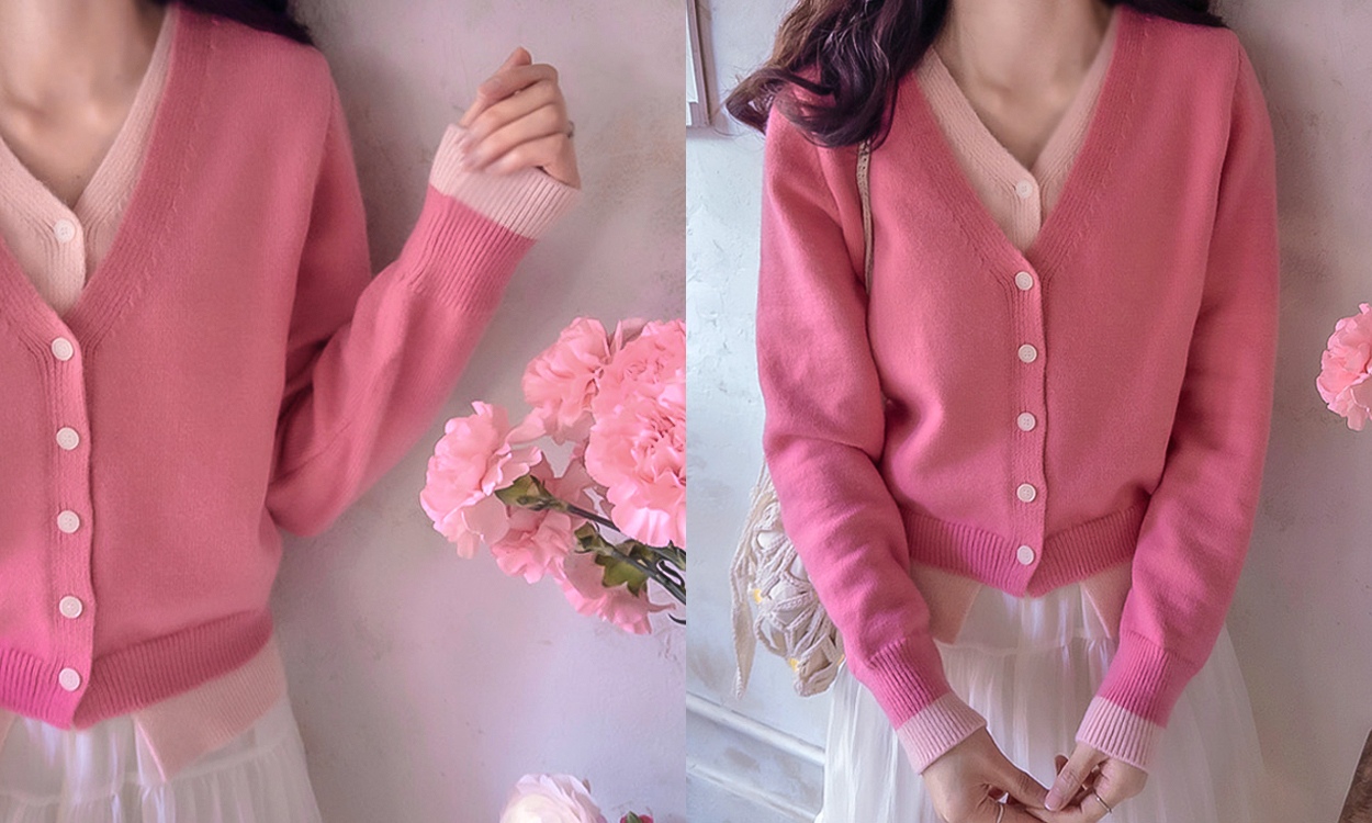 레이어드한 듯한
사랑스런 봄 가디건