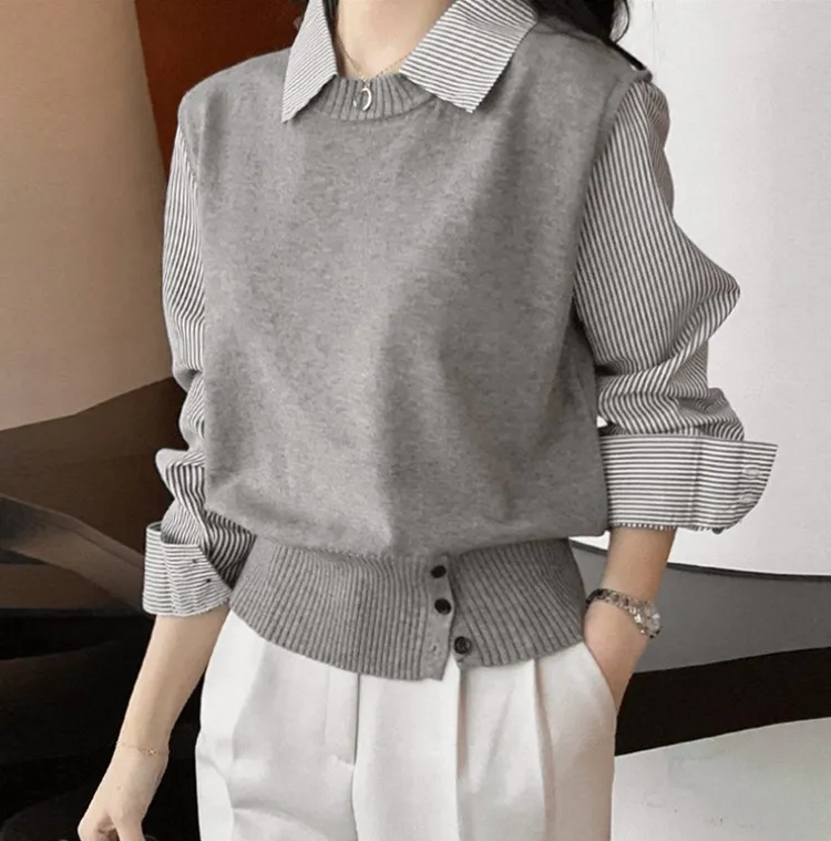 지금 입기 좋은
레이어드 셔츠 니트