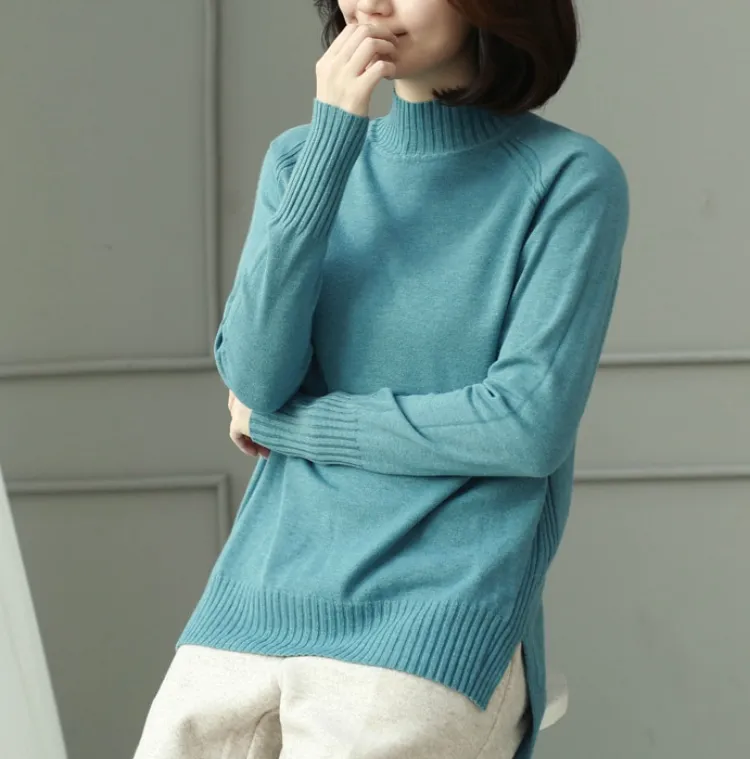 따듯하게 가볍게 반목니트
위드 넥골지 반목 니트