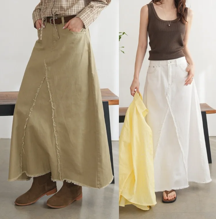 하체는 커버하고,
실루엣은 가볍게~