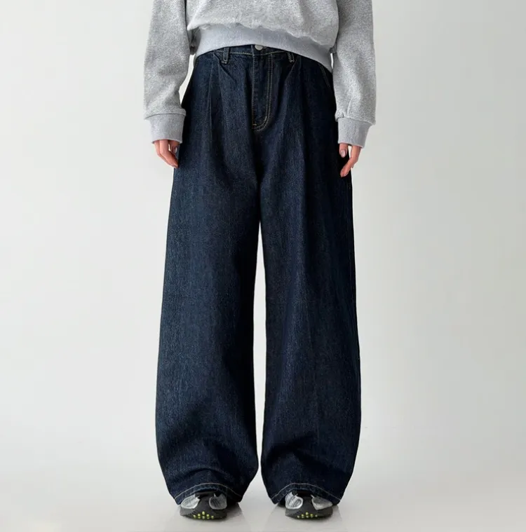 벌룬핏 데님 팬츠~
벌룬핏 핀턱 와이드 데님