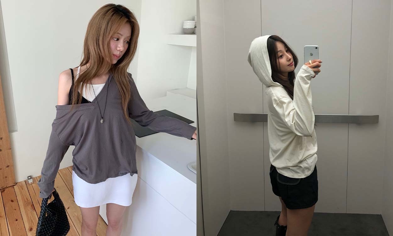 에어컨 아래 필수템
얇은 후드 롱슬리브ᰔ ྀ