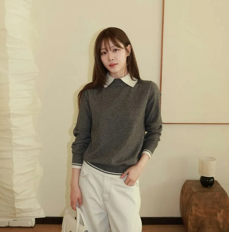 모델 이여민 PICK
칼라 레이어드 니트