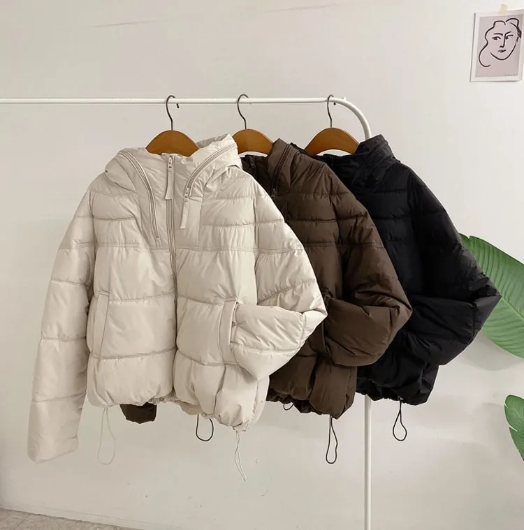 후드 지퍼 스트링
퀄팅 패딩(3colo)r