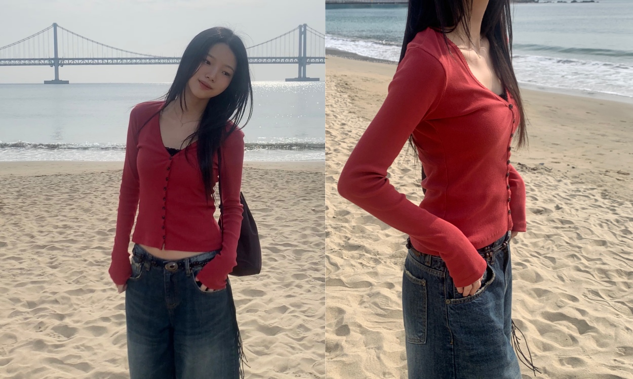 부드러운 소프트 레드
여리여리 프릴 가디건