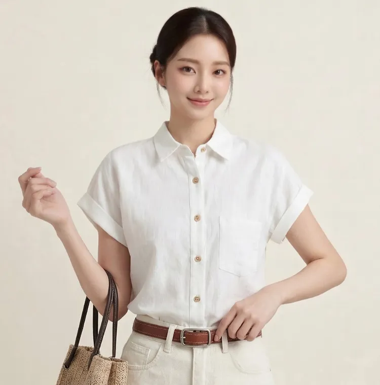 데일리룩의 기본
반팔 블라우스