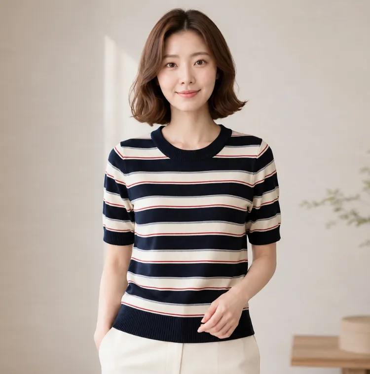 데일리룩의 기본
반팔 니트