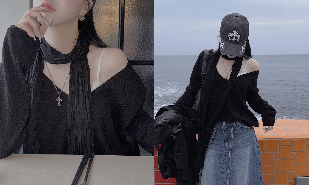 여리여리 무드 -
딥브이넥 니트