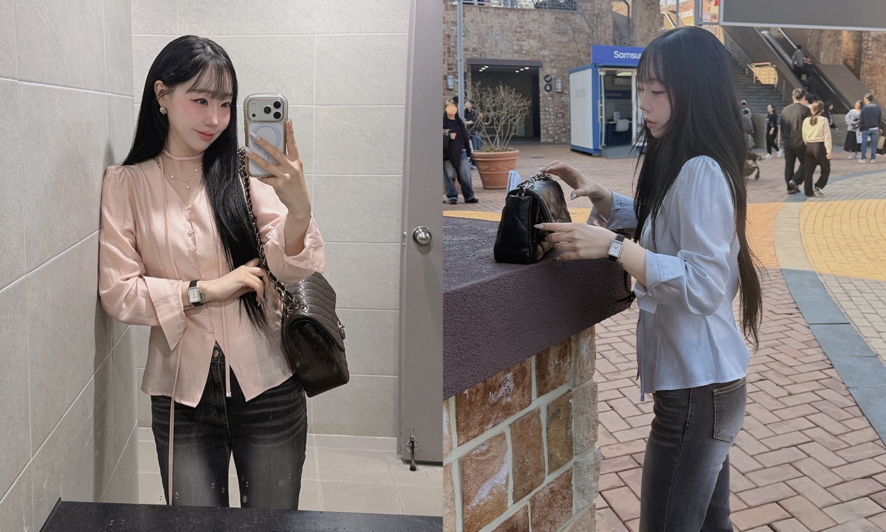 허리 잘록-!
셔링 라인 블라우스