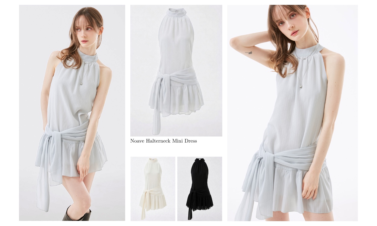 실시간 주문폭주 ITEM
프릴 홀터넥 미니원피스