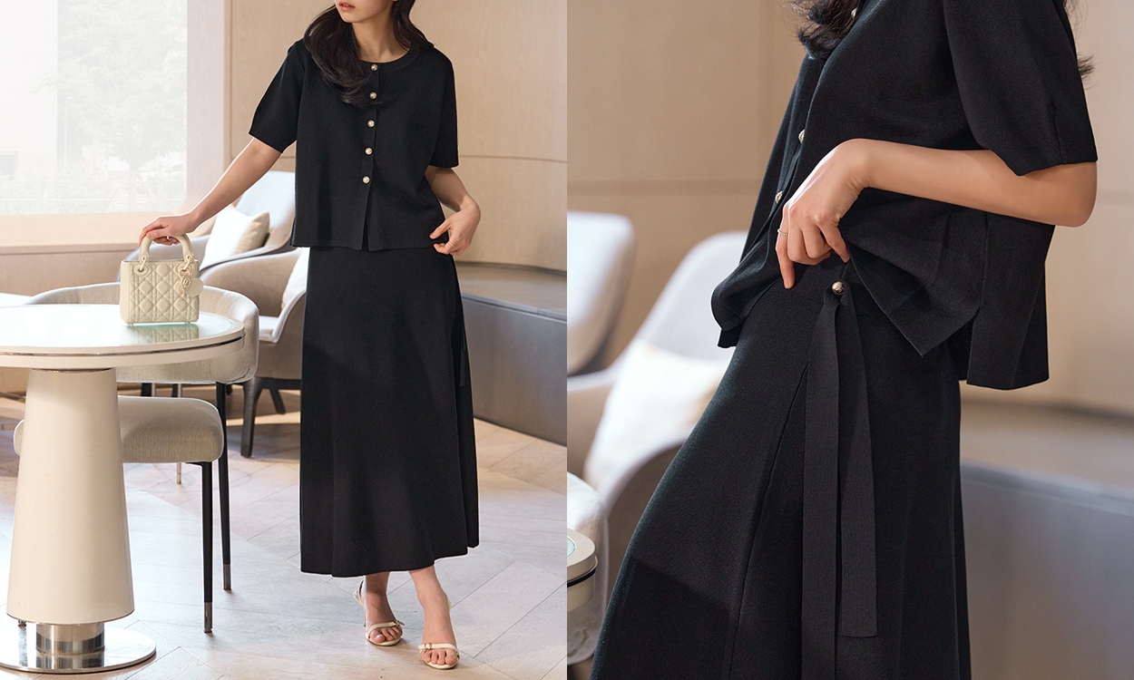 단정하고 우아한
니트 스커트 SET