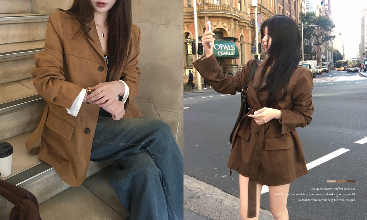 디테일 가득*
레더&스웨이드 자켓