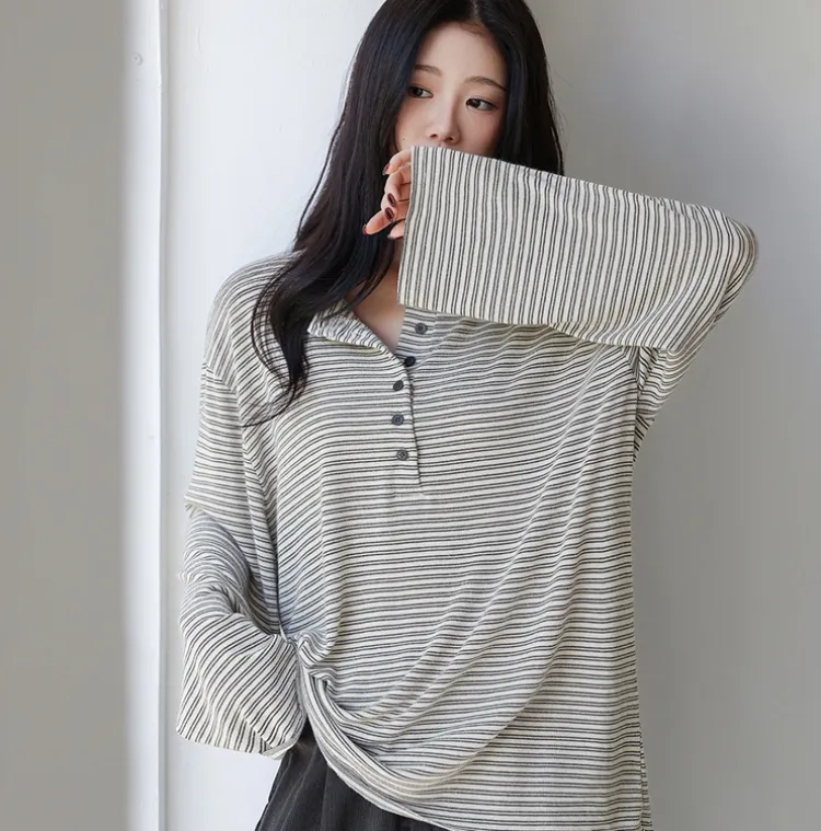 가을을 하나쯤,
스트라이프 티