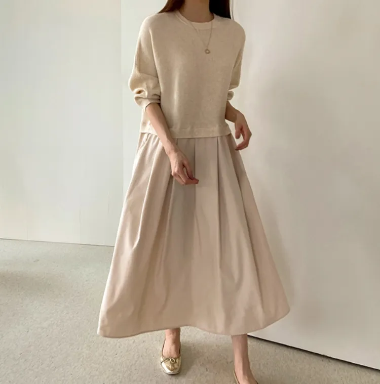 우아하고 러블리한 
레이어드 롱 원피스 