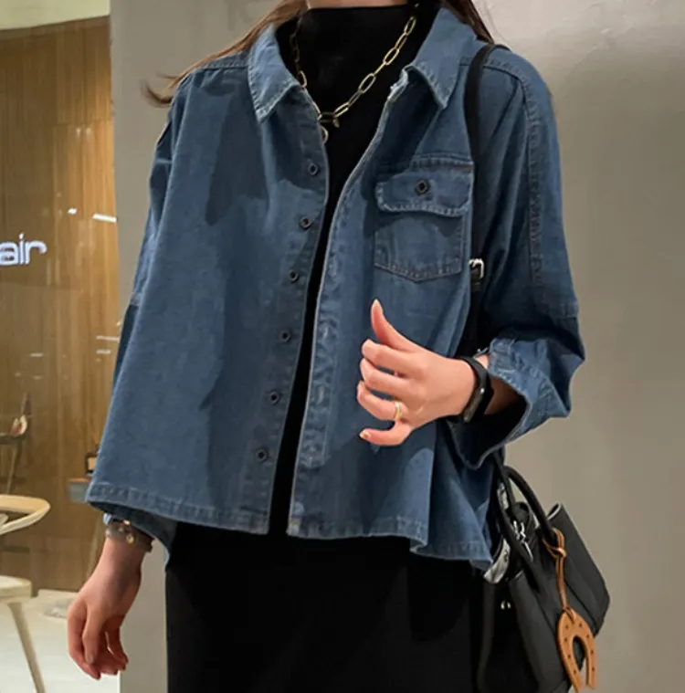 꾸준한 인기 상품 
가오리핏 데님 셔츠