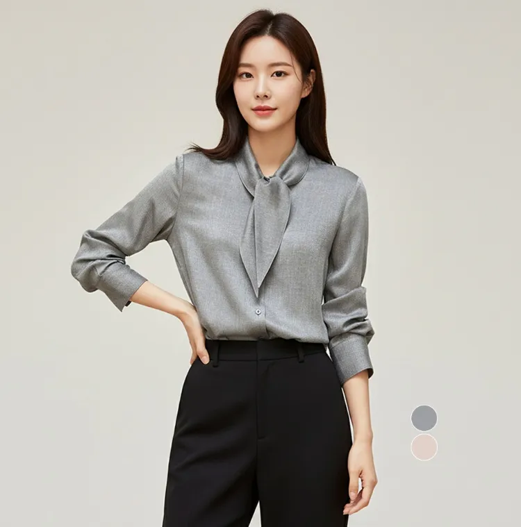깔끔한 실루엣
타이 포인트 블라우스