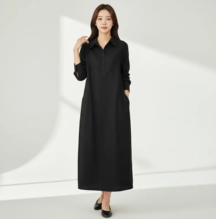 루즈한 일자핏
편안한 롱 원피스