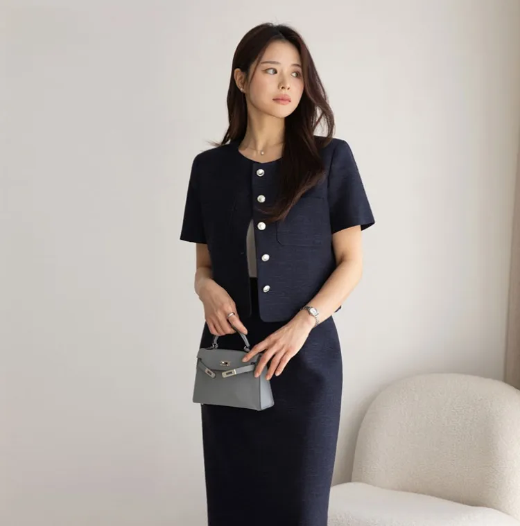 M made
모네 트위드 스커트 셋업