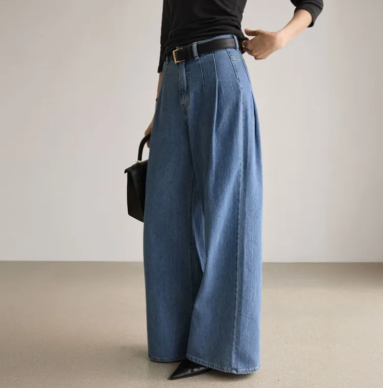 Slim&Long
주드 핀턱 와이드 데님