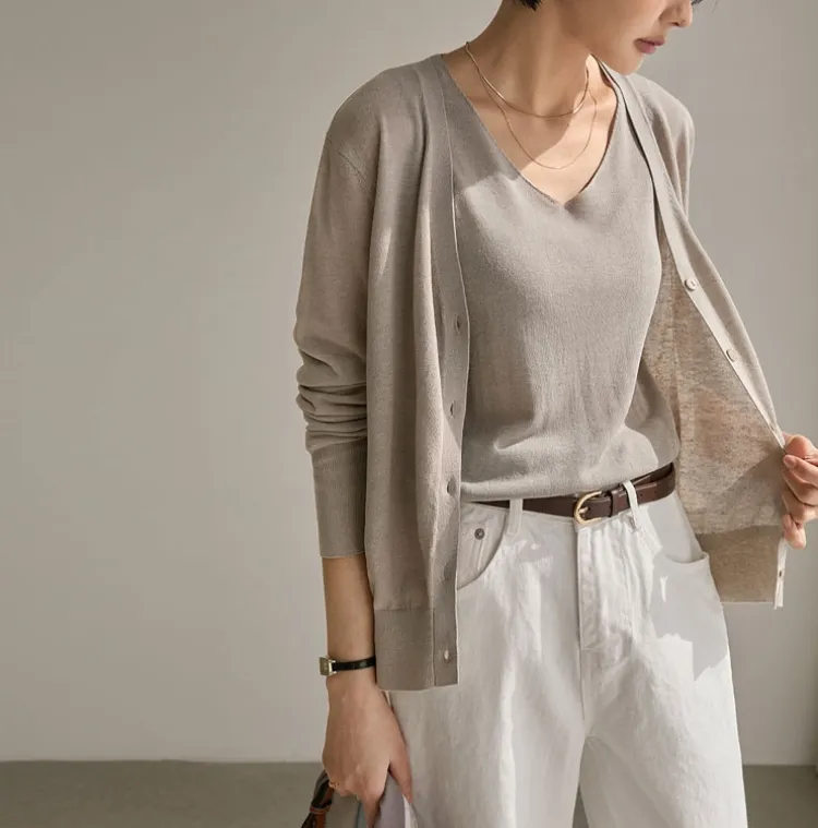 Knits
포넬 린넨 가디건 세트