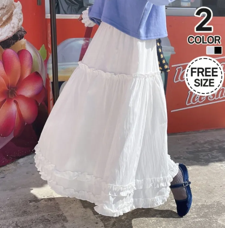 로맨틱 무드 완성
A라인 러플 스커트