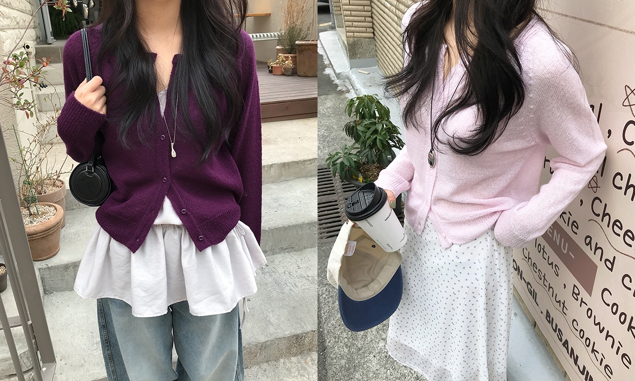 여리한 무드의
포포 모헤어 가디건