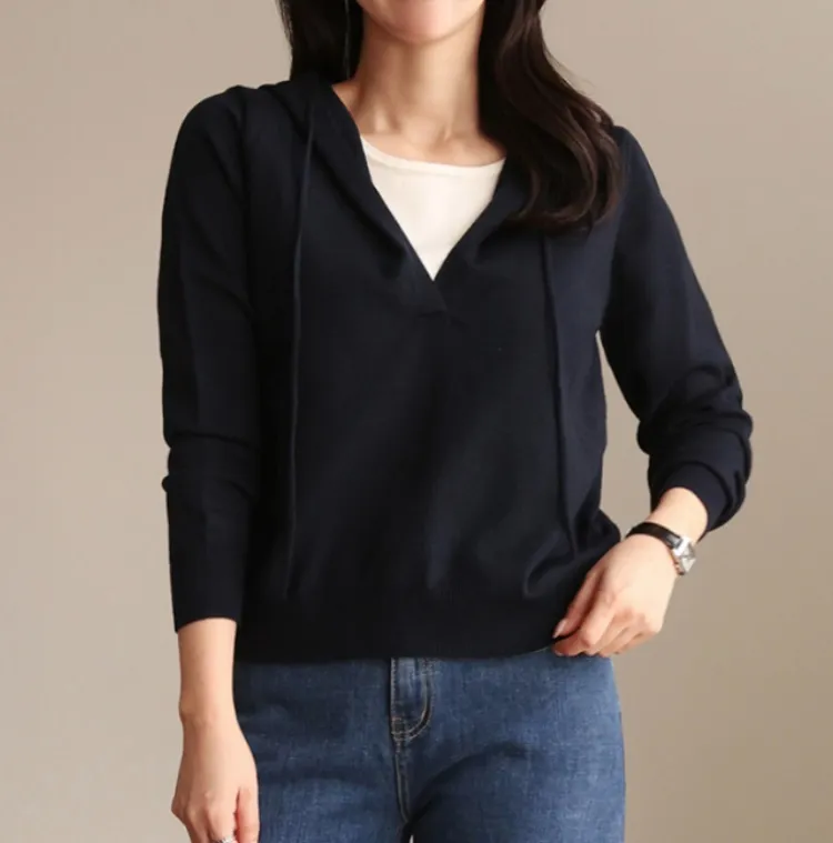 경쾌한 배색 레이어드
duo 배색 후드니트