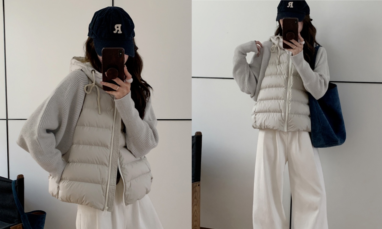 따뜻한데 슬림핏 유지되는
출근 필수템 경량니트패딩