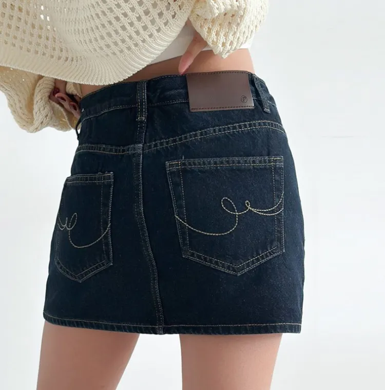 봄옷 미니 스커트 팬츠
속바지O 백포켓 자수