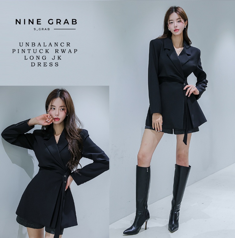 Best 주문 1등
핀턱 랩 롱 자켓 원피스