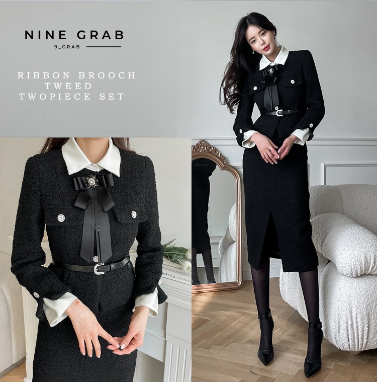2년째 재입고!
울 트위드 투피스 세트 