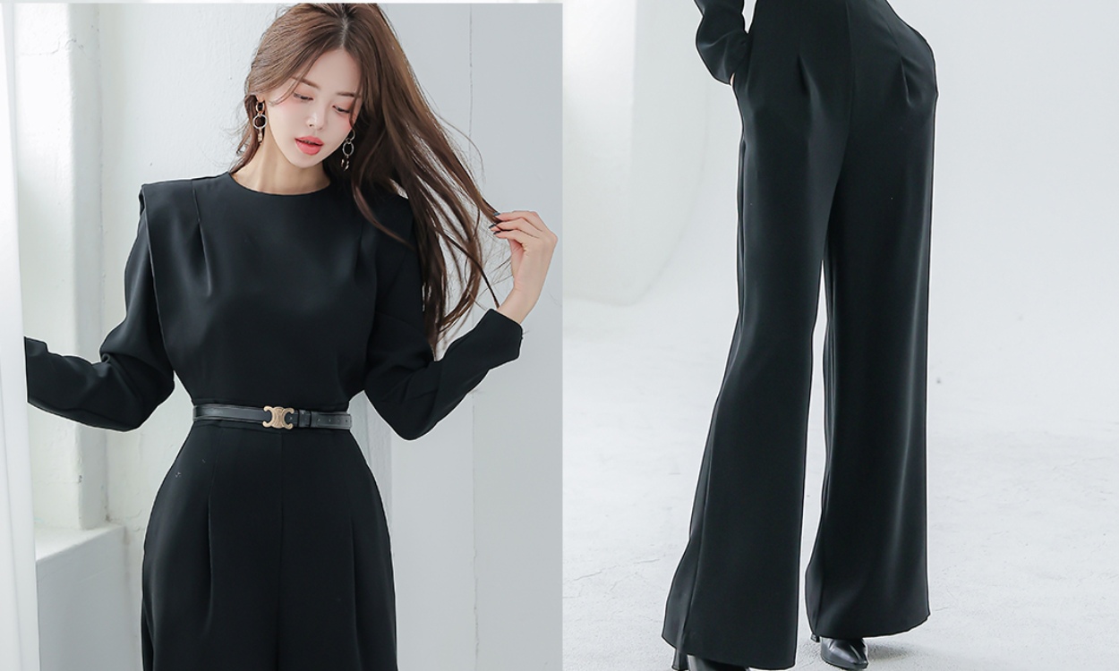 연초 모임룩 하객룩
핀턱 와이드 점프수트 