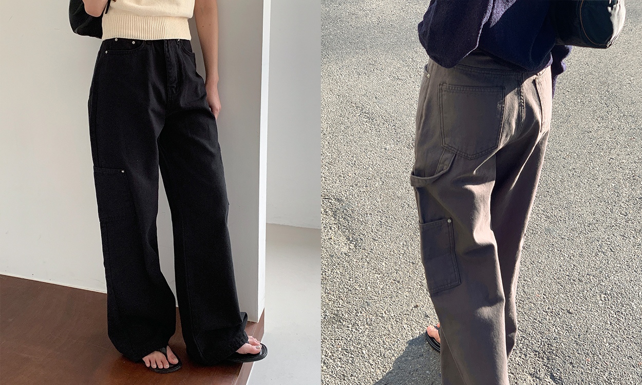 러프한 텍스처의
웨일 카펜더 카고 팬츠