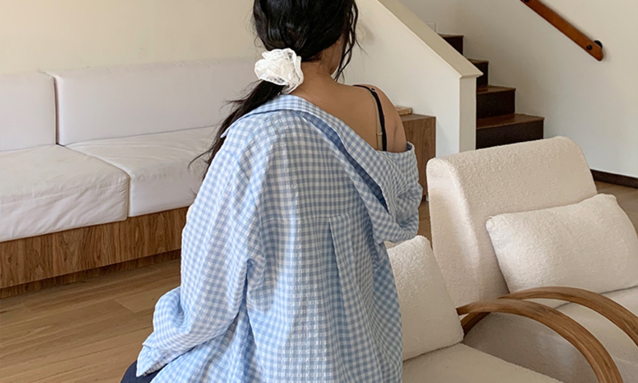 살안타 장마에도 쾌적해
쿨링 고방 체크 남방