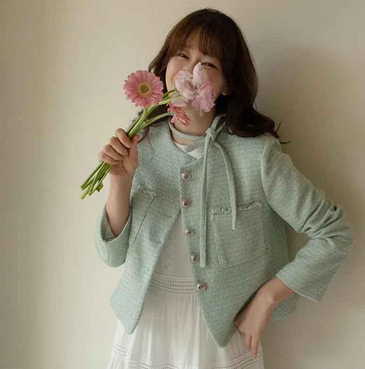 봄에도 상큼한
민티아 트위드 자켓 