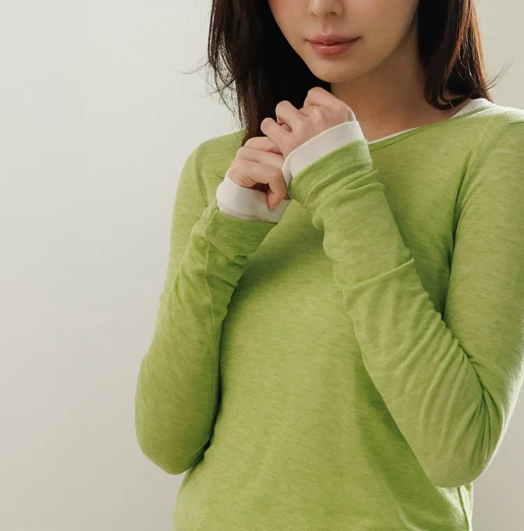 싱그러운 봄과 같은
뮤티드 레이어드 티셔츠