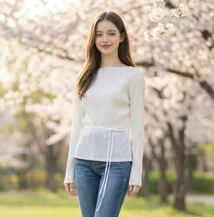 2026년 봄신상
보트넥플리츠블라우스