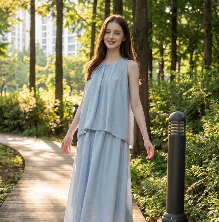 엘블라우스스커트셋업