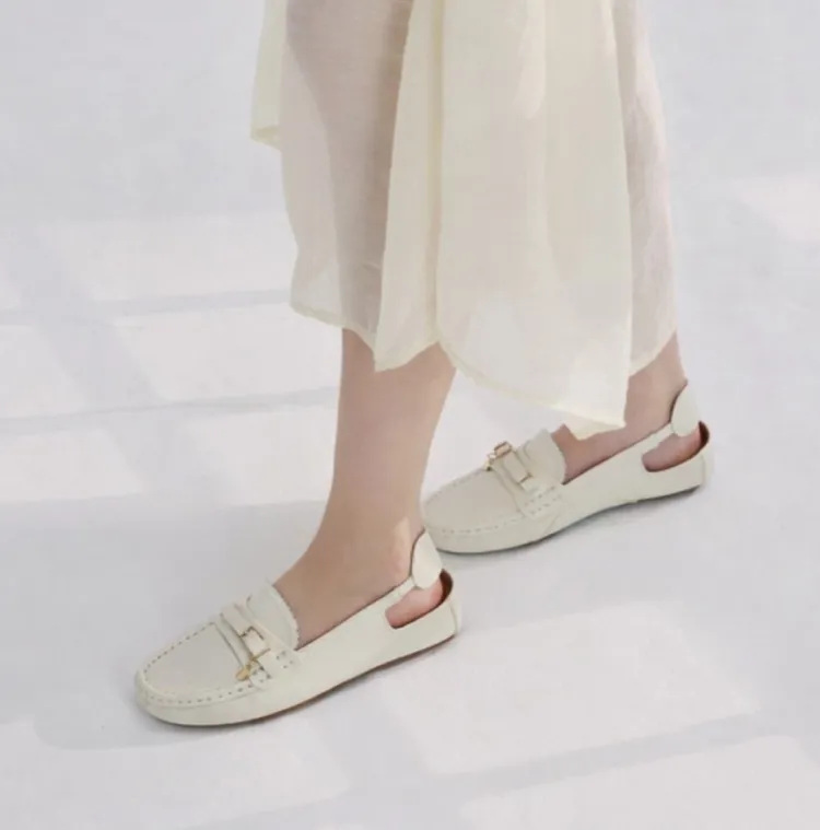 따뜻해질 때 로퍼 슬링백