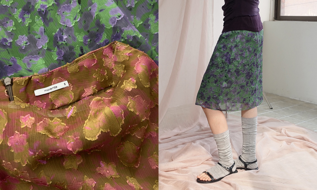 빈티지 플라워를 담은
카티아 미디 스커트