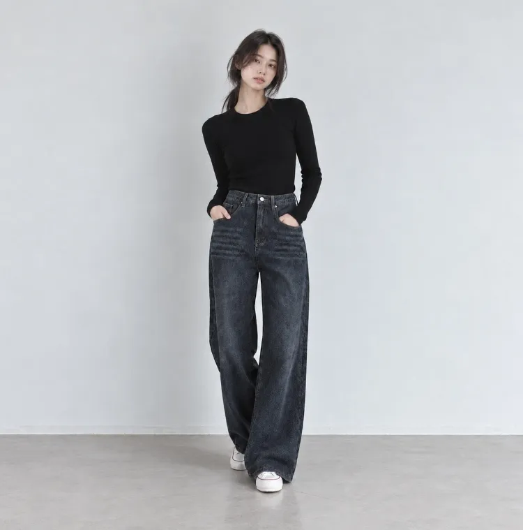 F/W BEST 
스판 와이드 데님팬츠