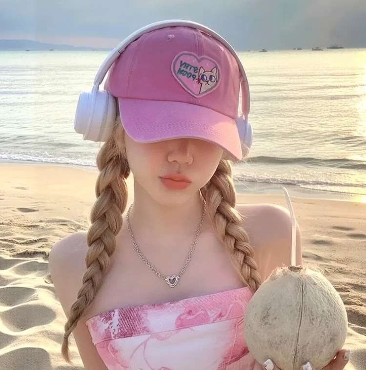 고양이 핑크캡